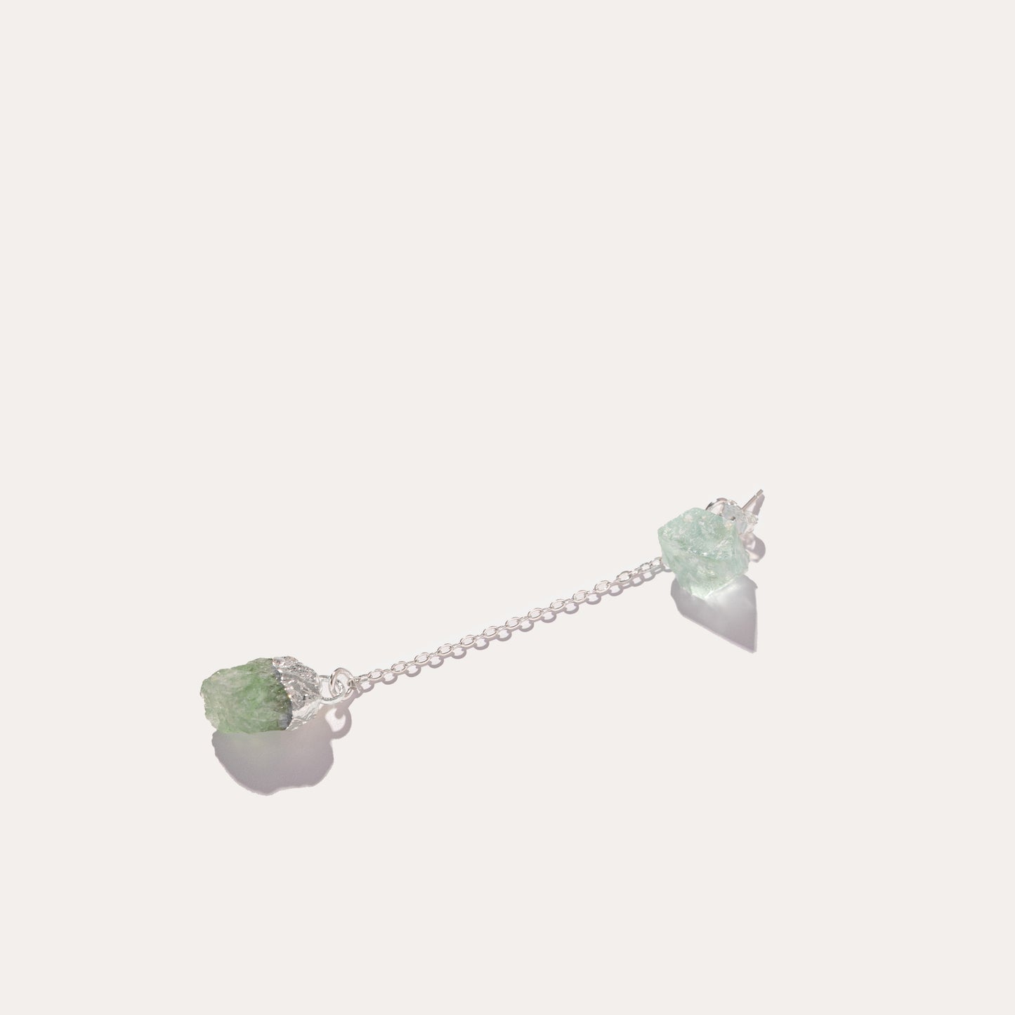 Raw Drop Green Fluorite | Metallic Foil