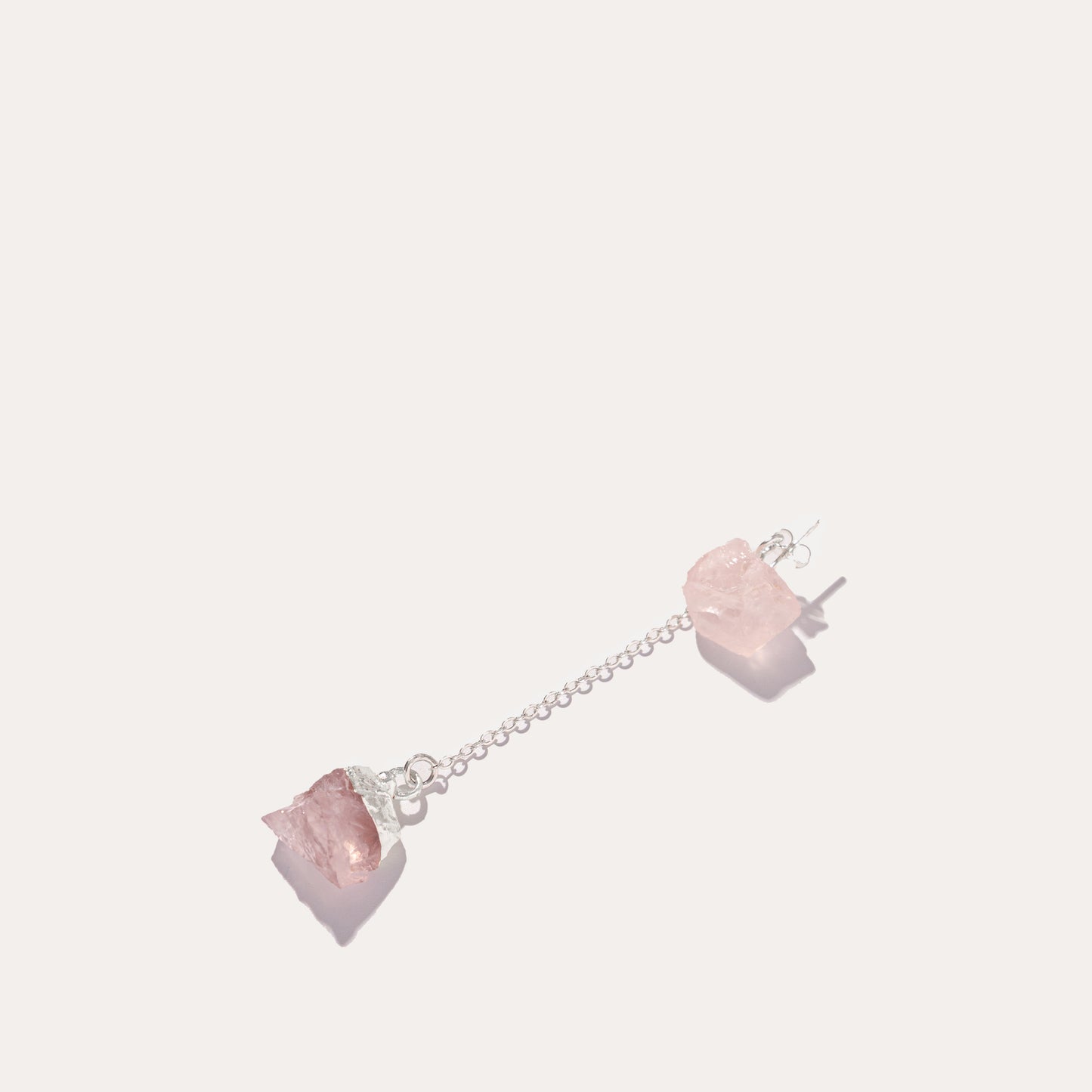 Raw Drop Rose Quartz | Metallic Foil