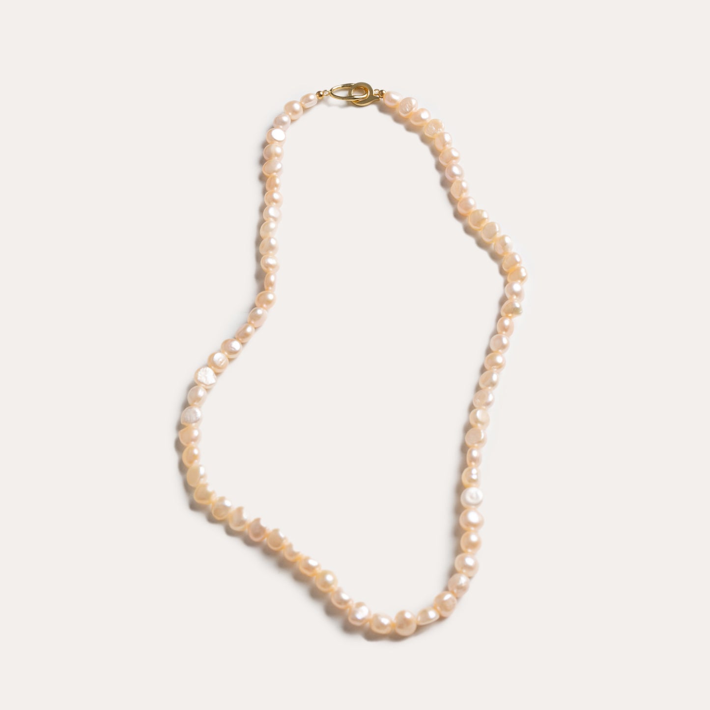 Soft Forms blush in freshwater baroque pearls and S925 modular necklace compatible with Tólme charms & elements.