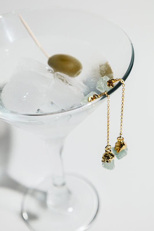 Raw Drop Green Fluorite | Metallic Foil