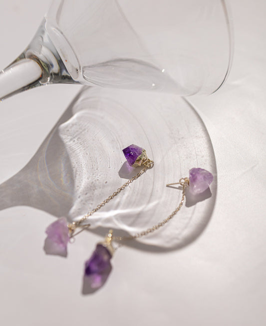 Raw Drop Amethyst | Metallic Foil