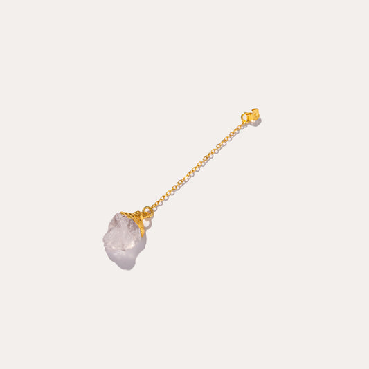 Raw Drop Clear Quartz | Metallic Foil