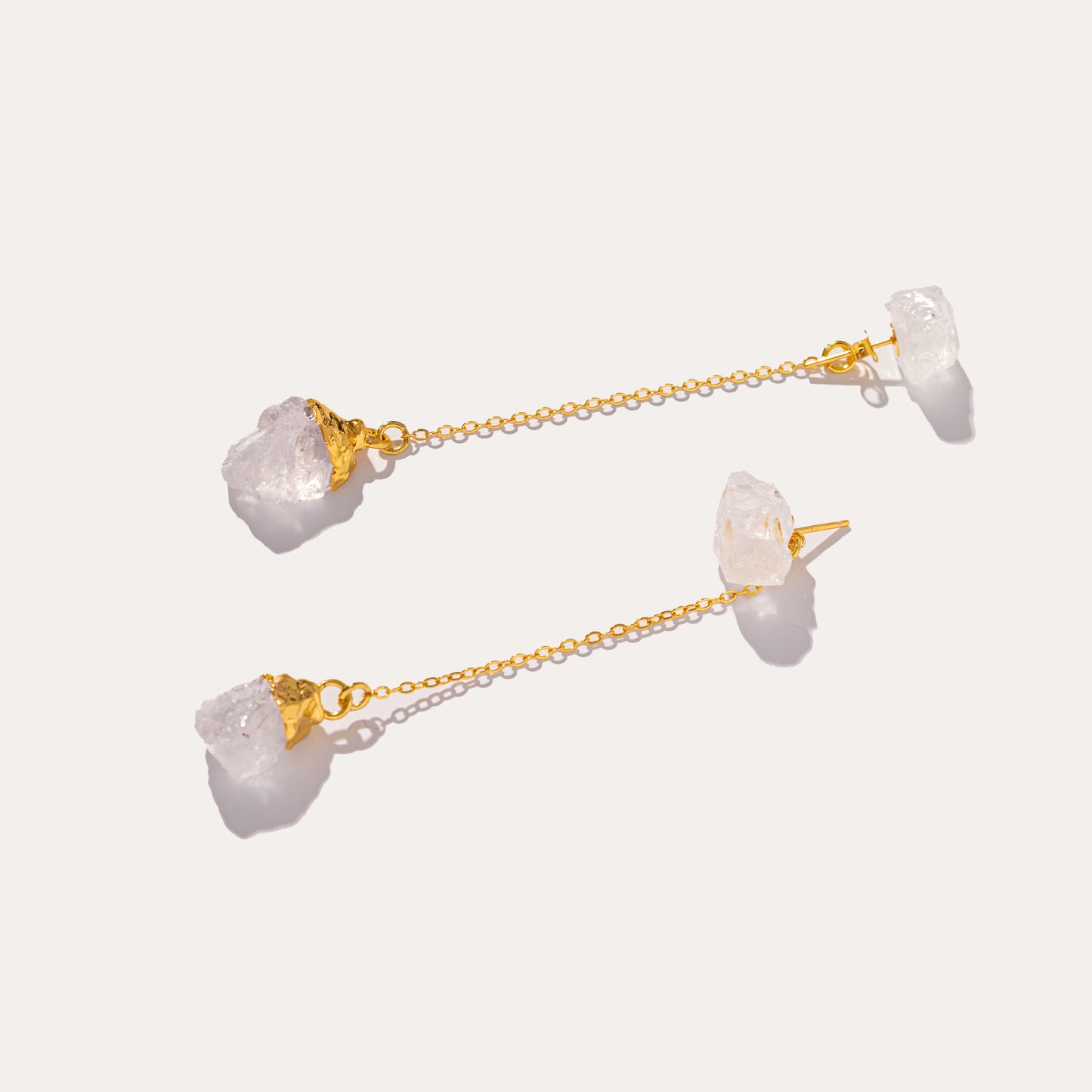 Raw Drop Clear Quartz | Metallic Foil