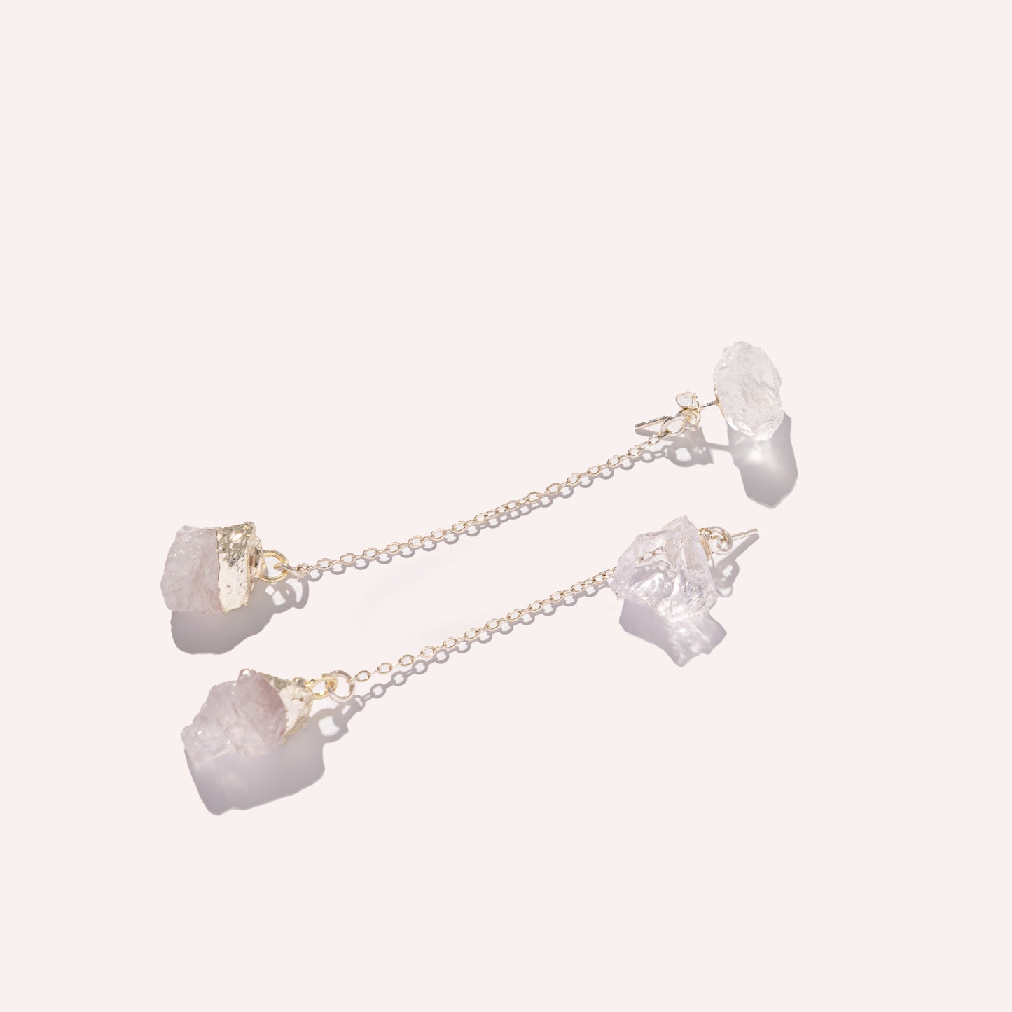 Raw Drop Clear Quartz | Metallic Foil
