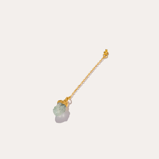 Raw Drop Green Fluorite | Metallic Foil