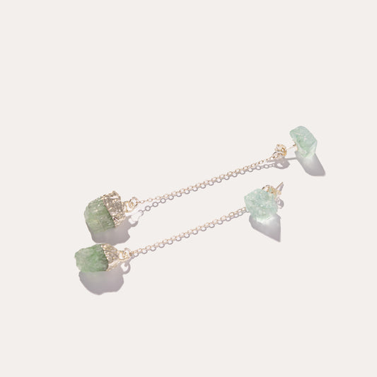 Raw Drop Green Fluorite | Metallic Foil