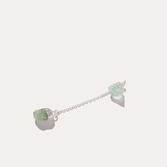 Raw Drop Green Fluorite | Metallic Foil