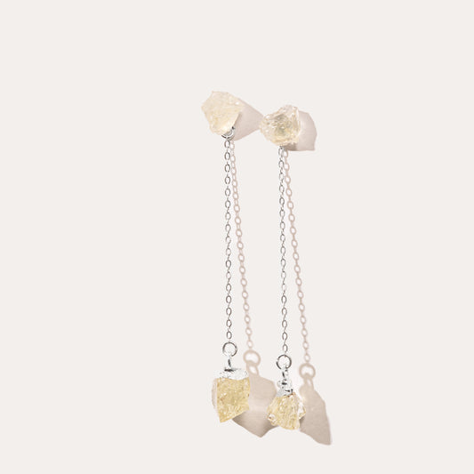 Raw Drop Lemnon Quartz | Metallic Foil