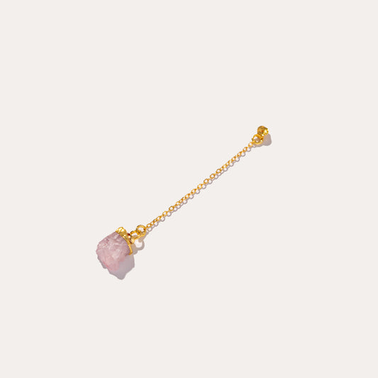 Raw Drop Rose Quartz | Metallic Foil
