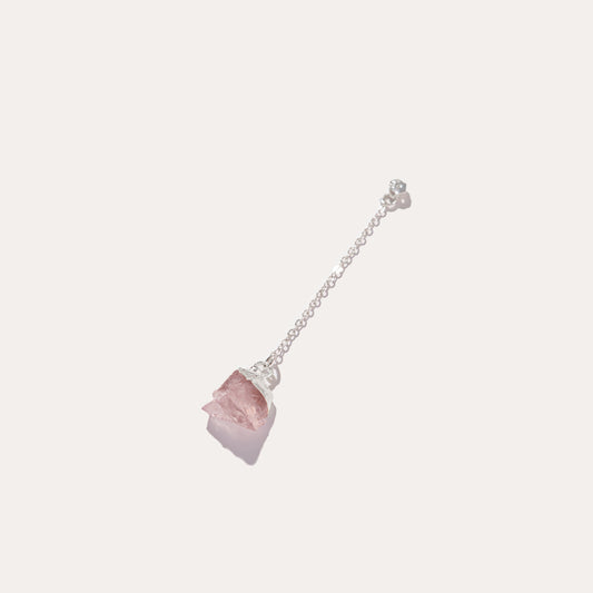 Raw Drop Rose Quartz | Metallic Foil