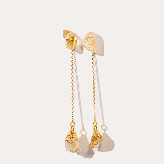 Raw Drop Citrine | Metallic Foil