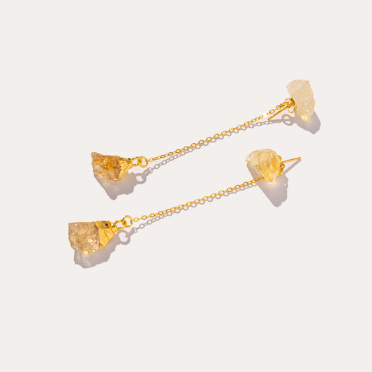 Raw Drop Citrine | Metallic Foil