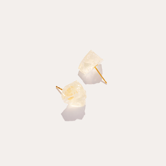Raw Stud | Lemon Quartz