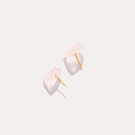 Raw Stud | Rose Quartz