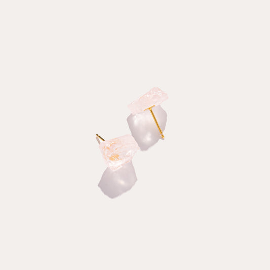 Raw Stud | Rose Quartz