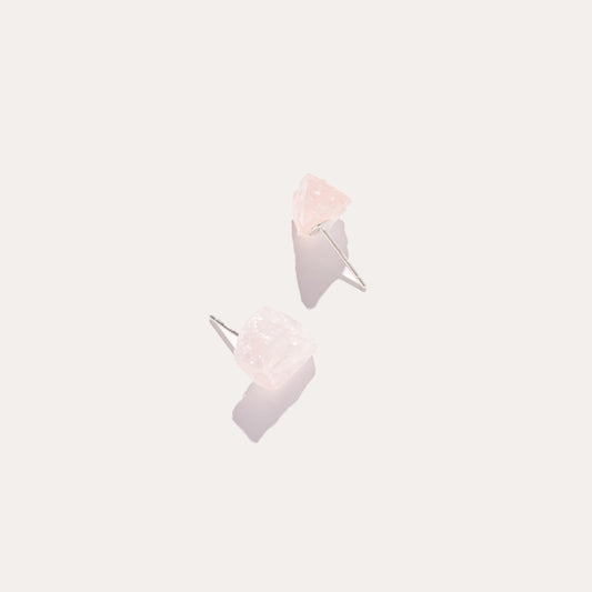 Raw Stud | Rose Quartz