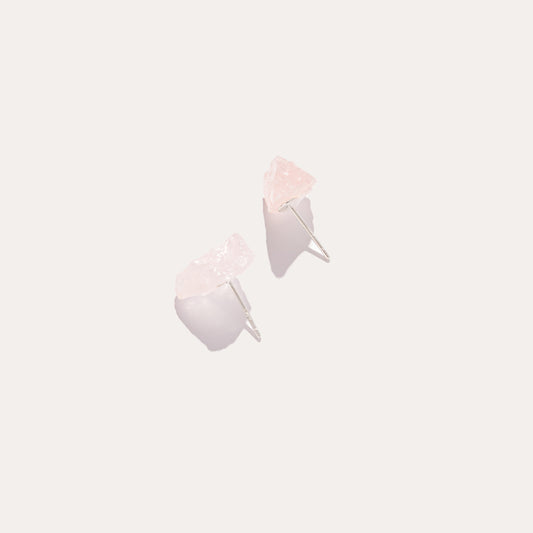 Raw Stud | Rose Quartz